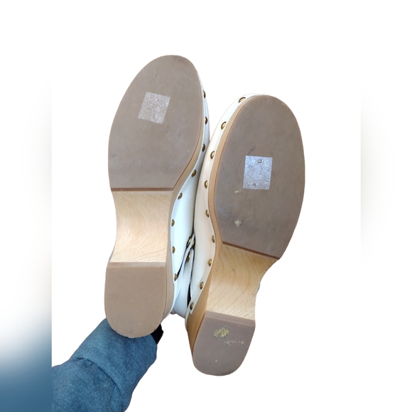 J. Crew Convertible Leather Clog Dusty Ivory - Picture 7 of 15